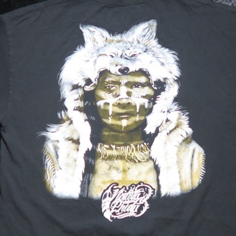 Native American Pride Bear Chief Graphic Tee Streetwear Large